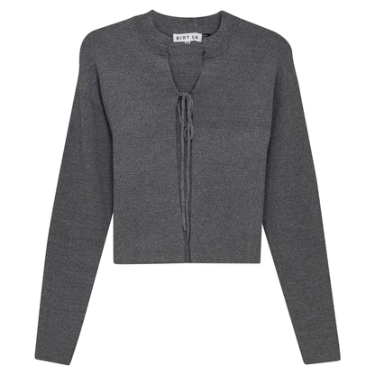 Rib Knit Cropped Tie Bolero