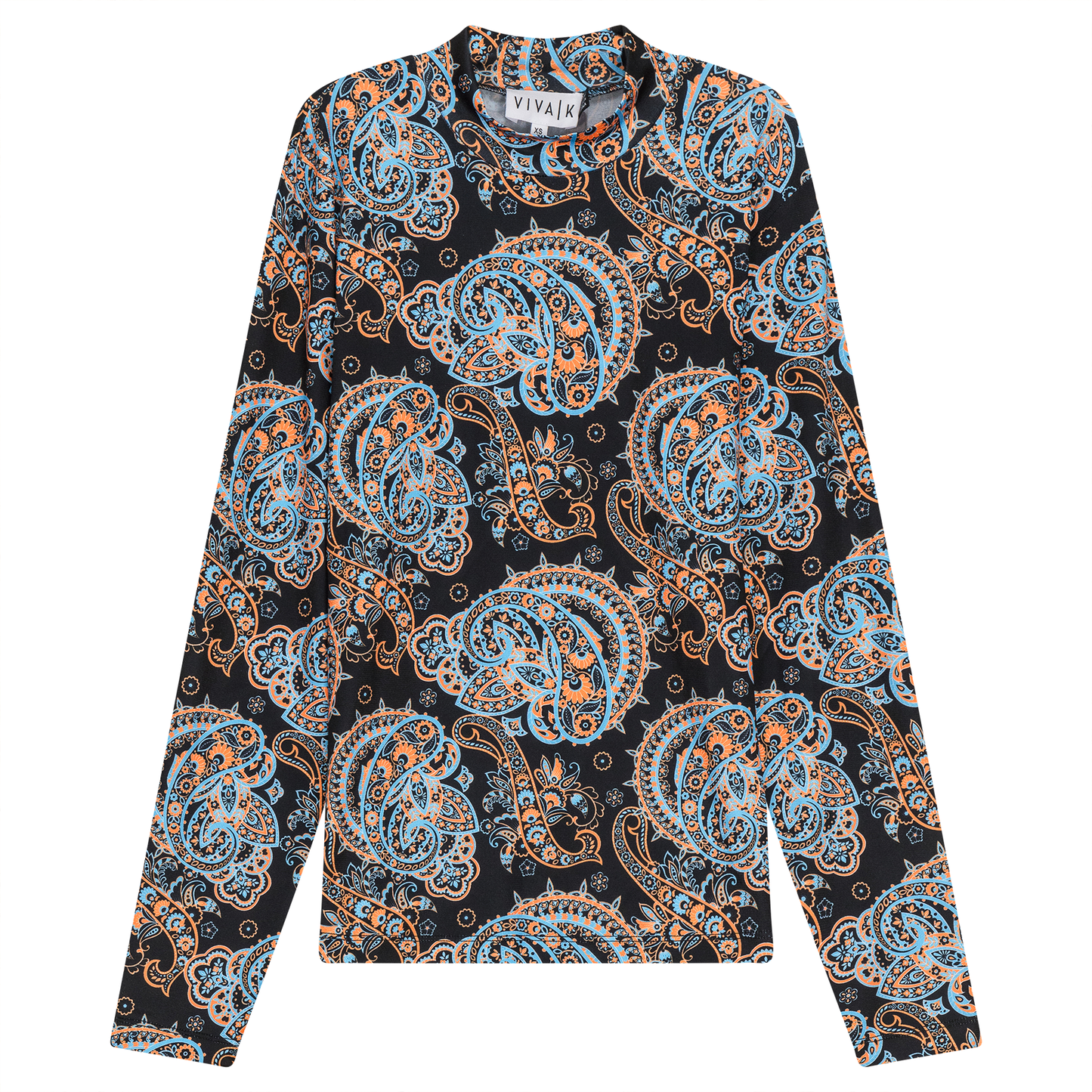 Printed Ity Mock Neck Top