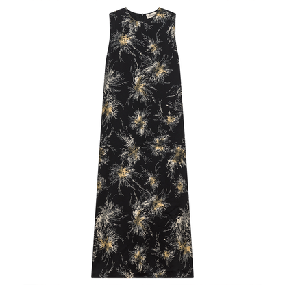Printed Metalic Chiffon Jumper