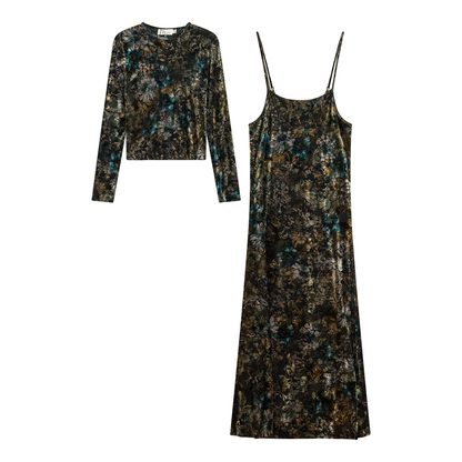 Flocked Velour Maxi Jumper