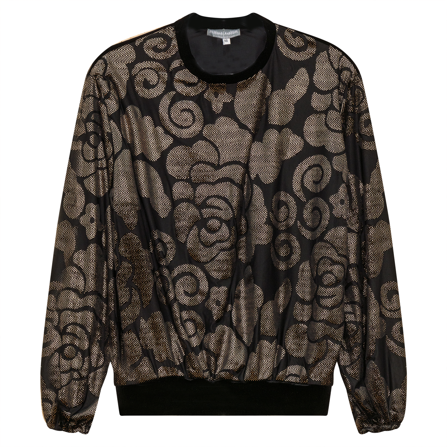 Flocked Velour Rib Bubble Top