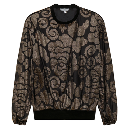 Flocked Velour Rib Bubble Top