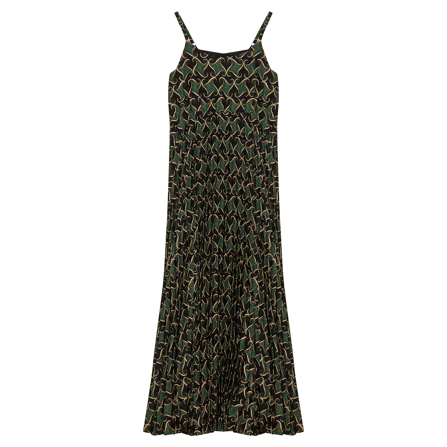 Accordian Pleated Midi Jumper