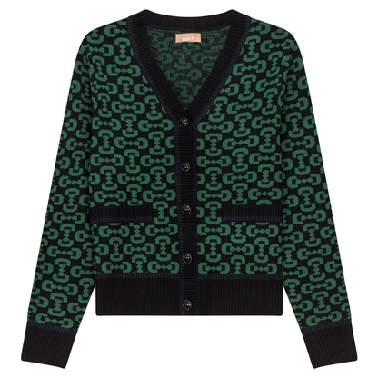 Printed Knit Cardigan