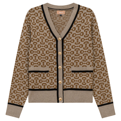 Printed Knit Cardigan