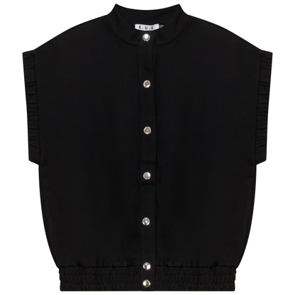 Ponte Knit Snap Down Vest