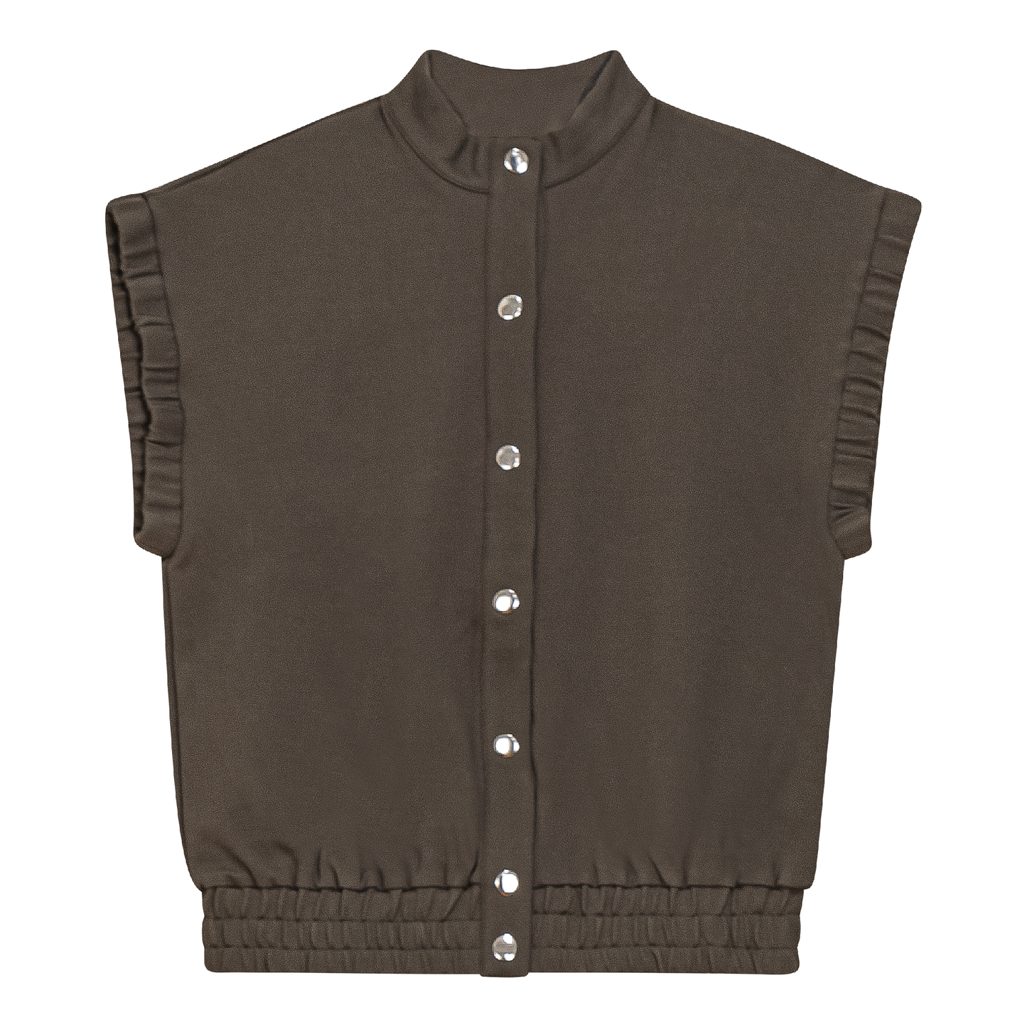 Ponte Knit Snap Down Vest