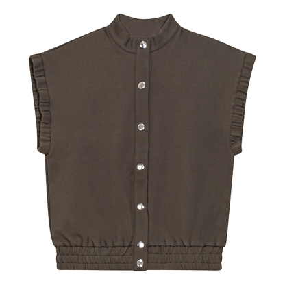 Ponte Knit Snap Down Vest
