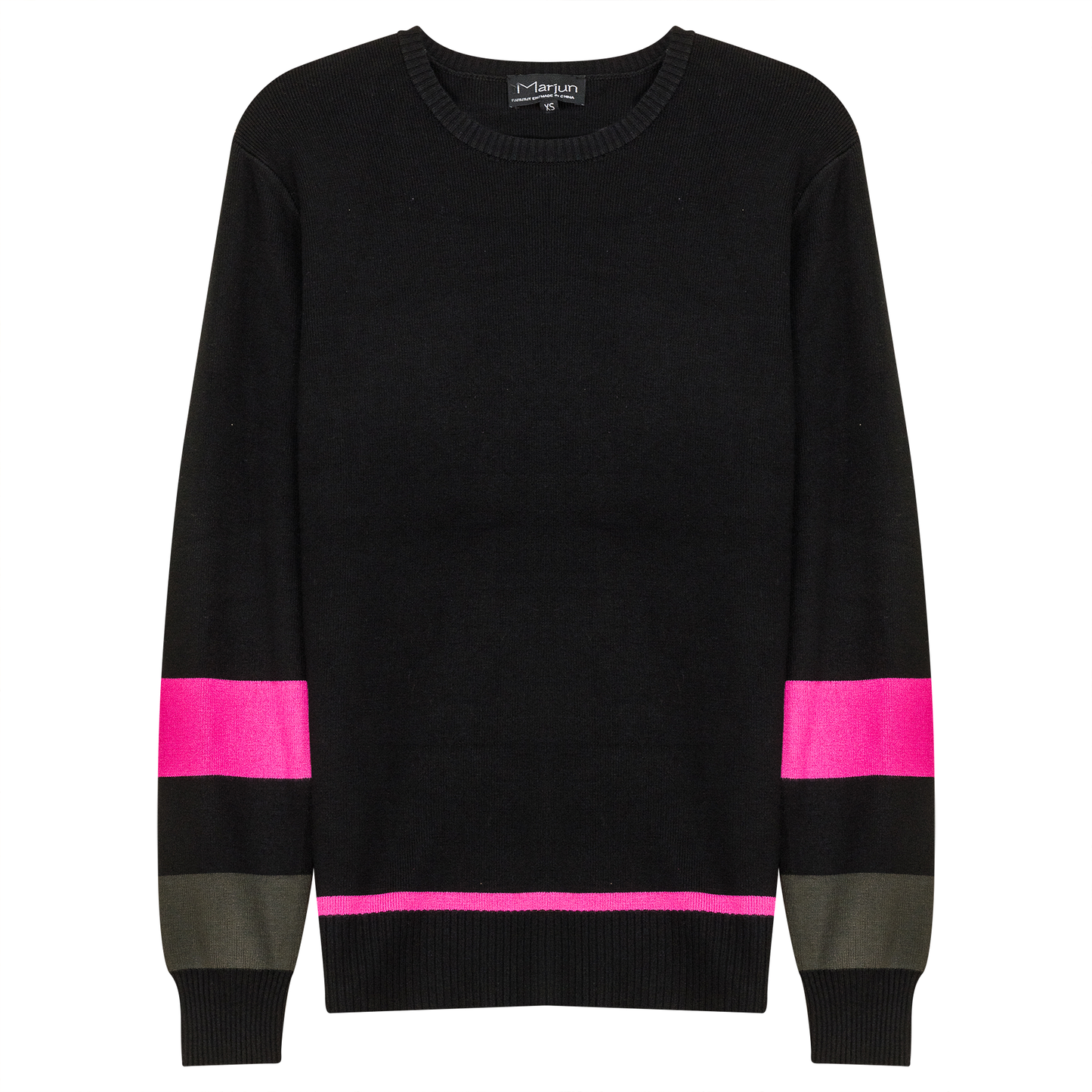 Zipper Side Color Contrast Knit Sweater