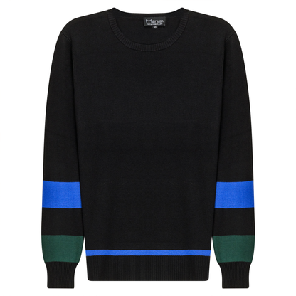 Zipper Side Color Contrast Knit Sweater