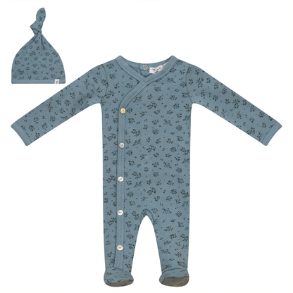 Flower Print Onesie with Hat