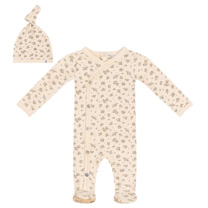 Flower Print Onesie with Hat