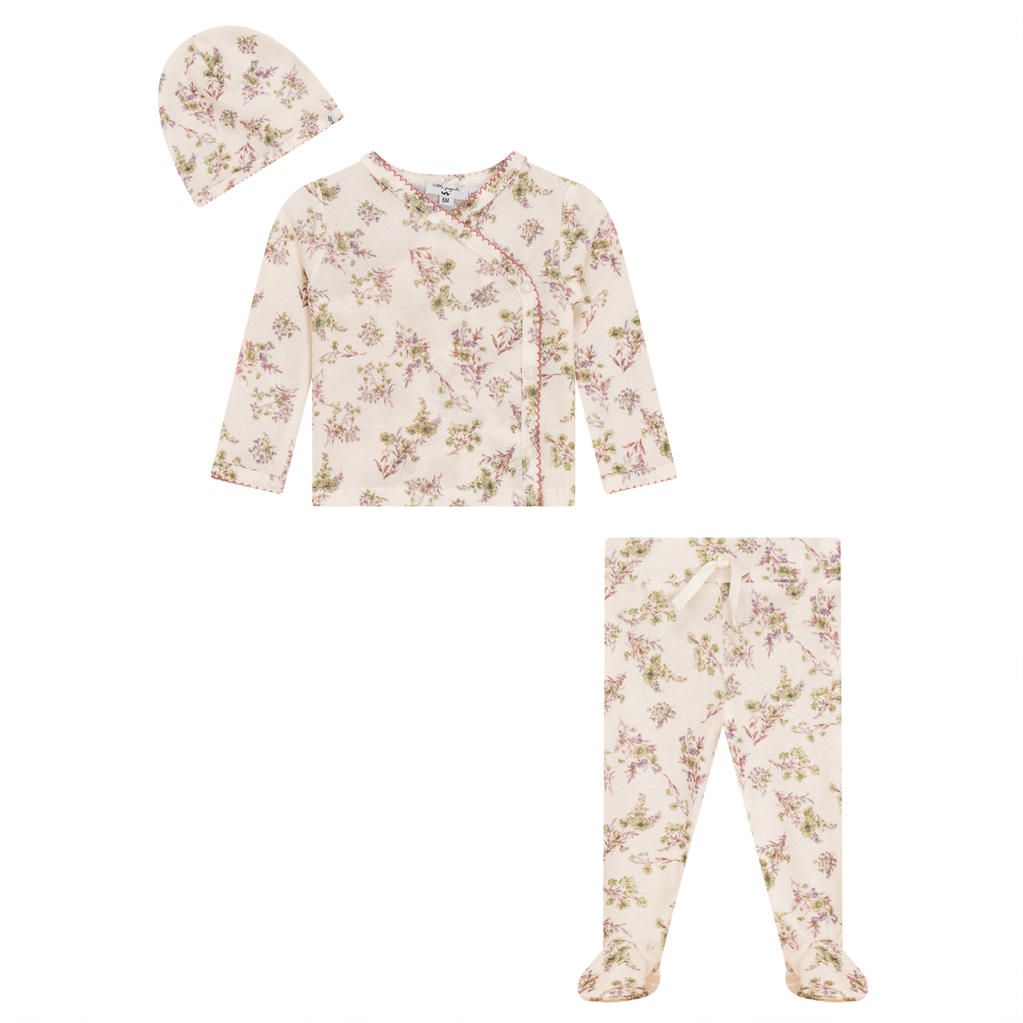Flower Print Knit 3Pc Set