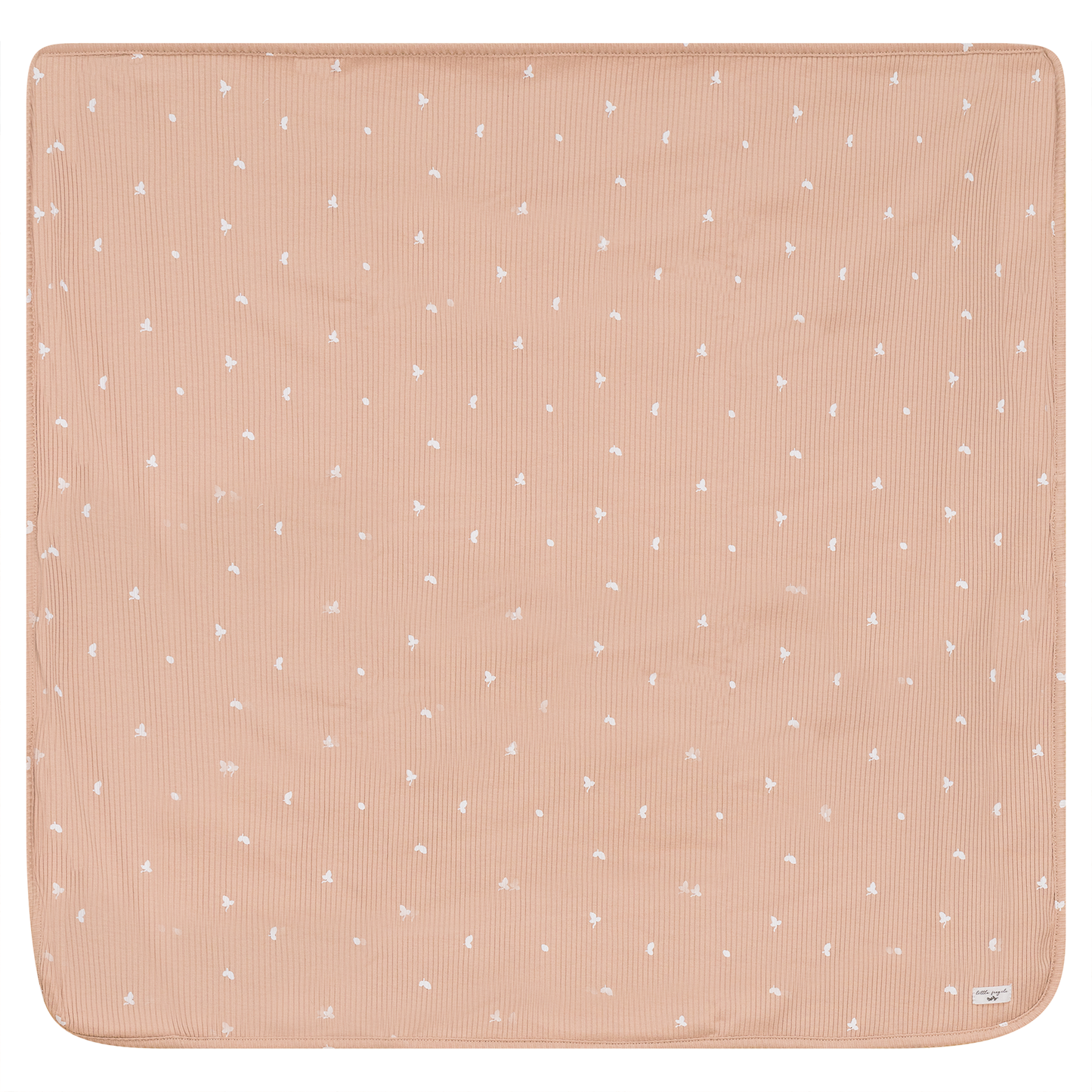 Leaf Print Ribbed Blanket