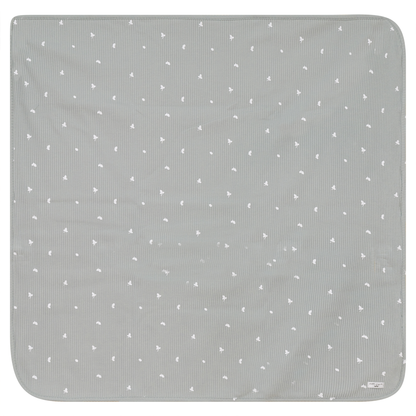 Leaf Print Ribbed Blanket