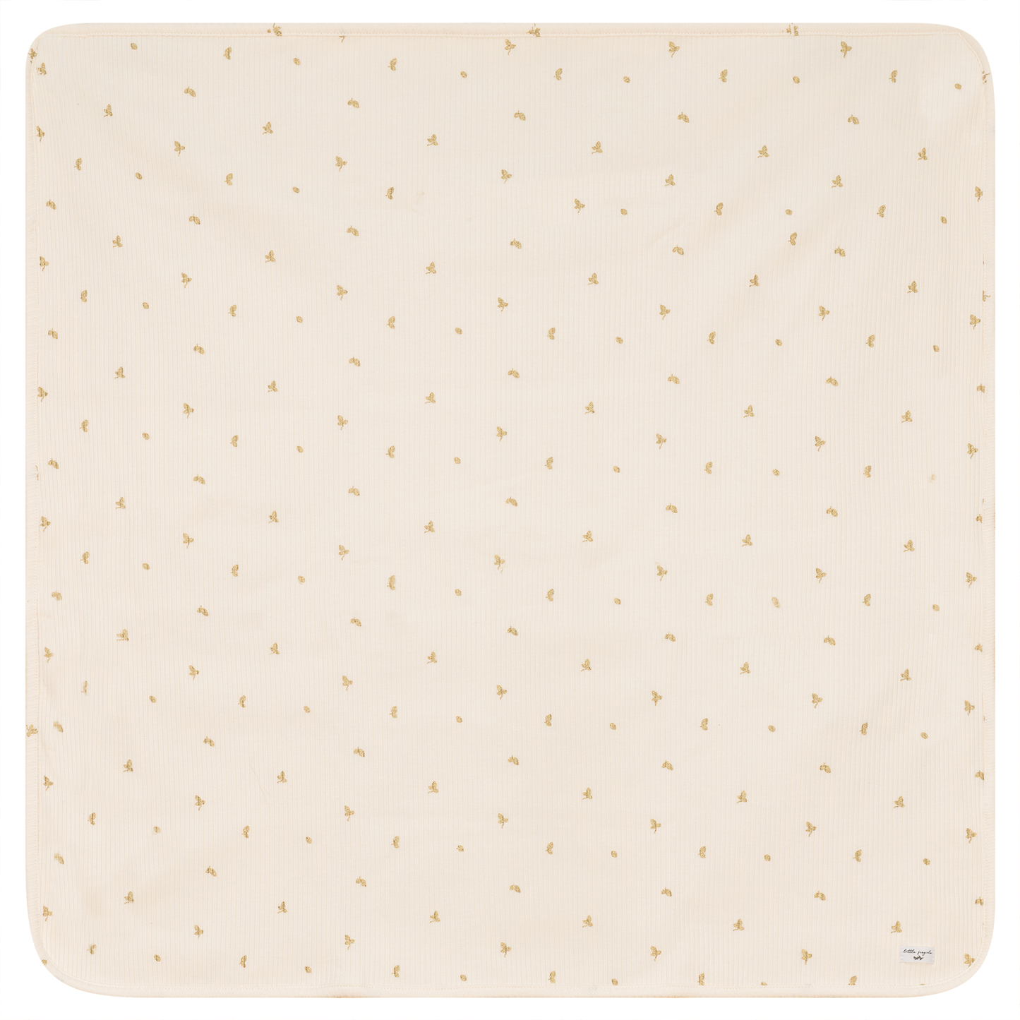 Leaf Print Ribbed Blanket