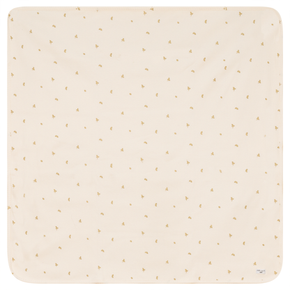 Leaf Print Ribbed Blanket