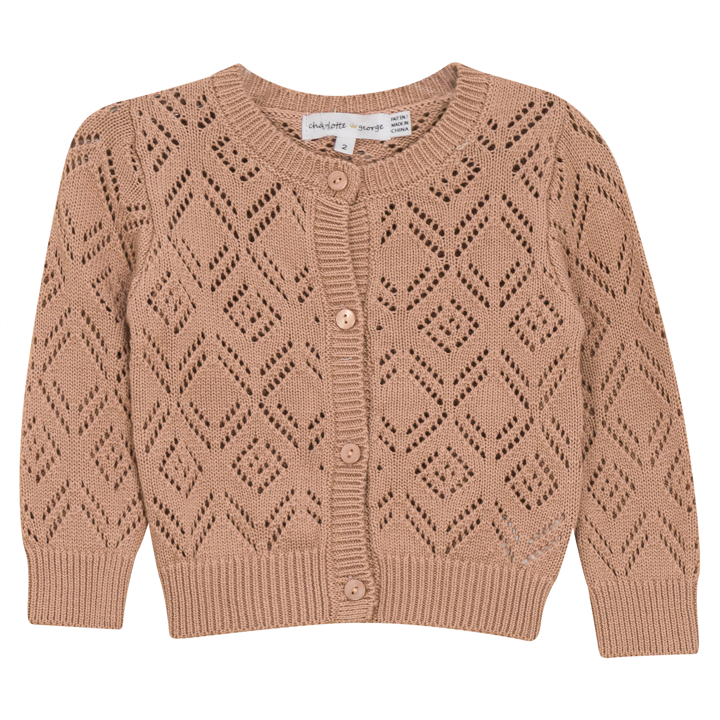 Pointelle Knit Cardigan