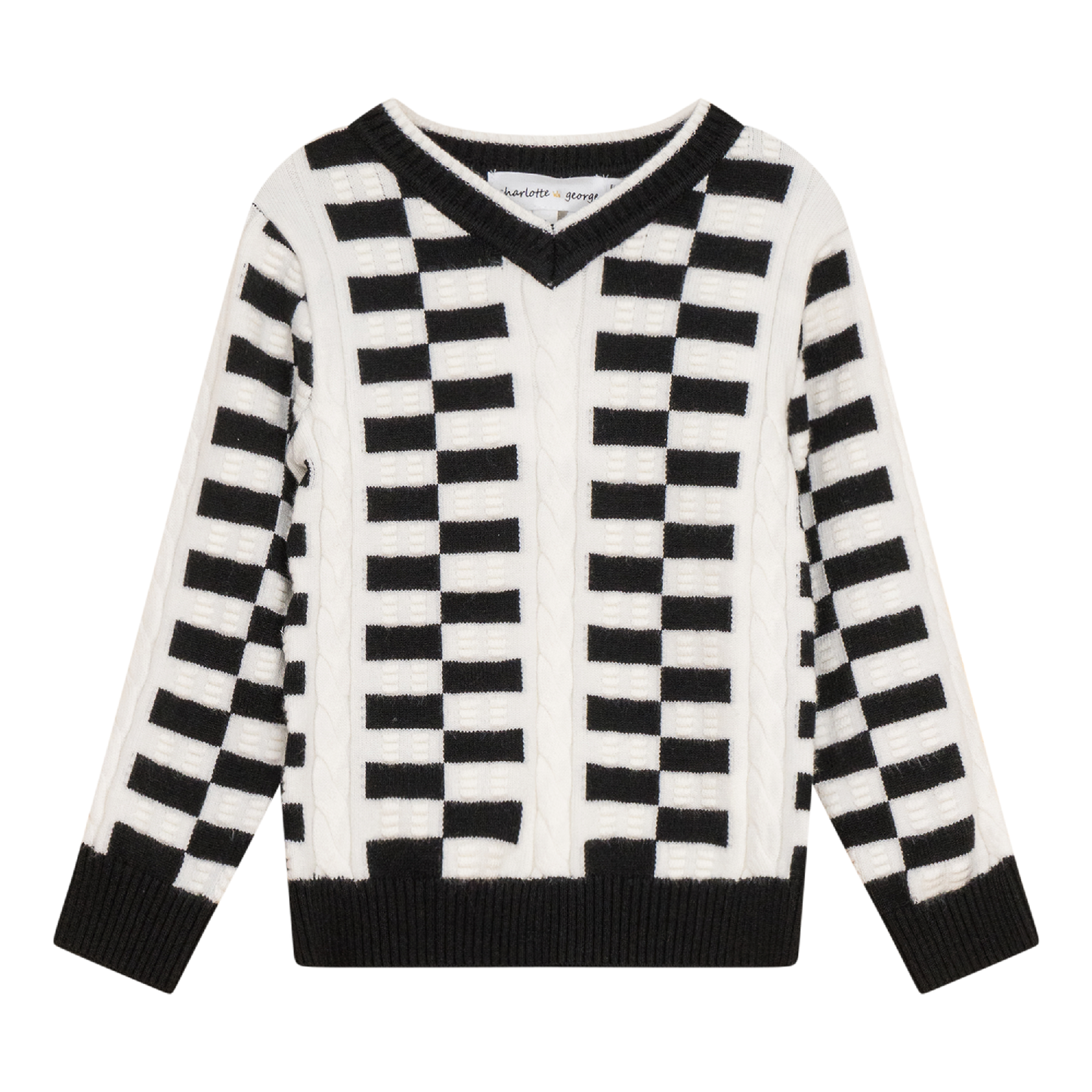 Textured KNit V-Neck Sweater