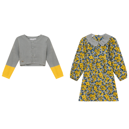 Floral Knit Dress 2Pc Set