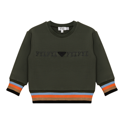 Striped Trim Sweatshirt