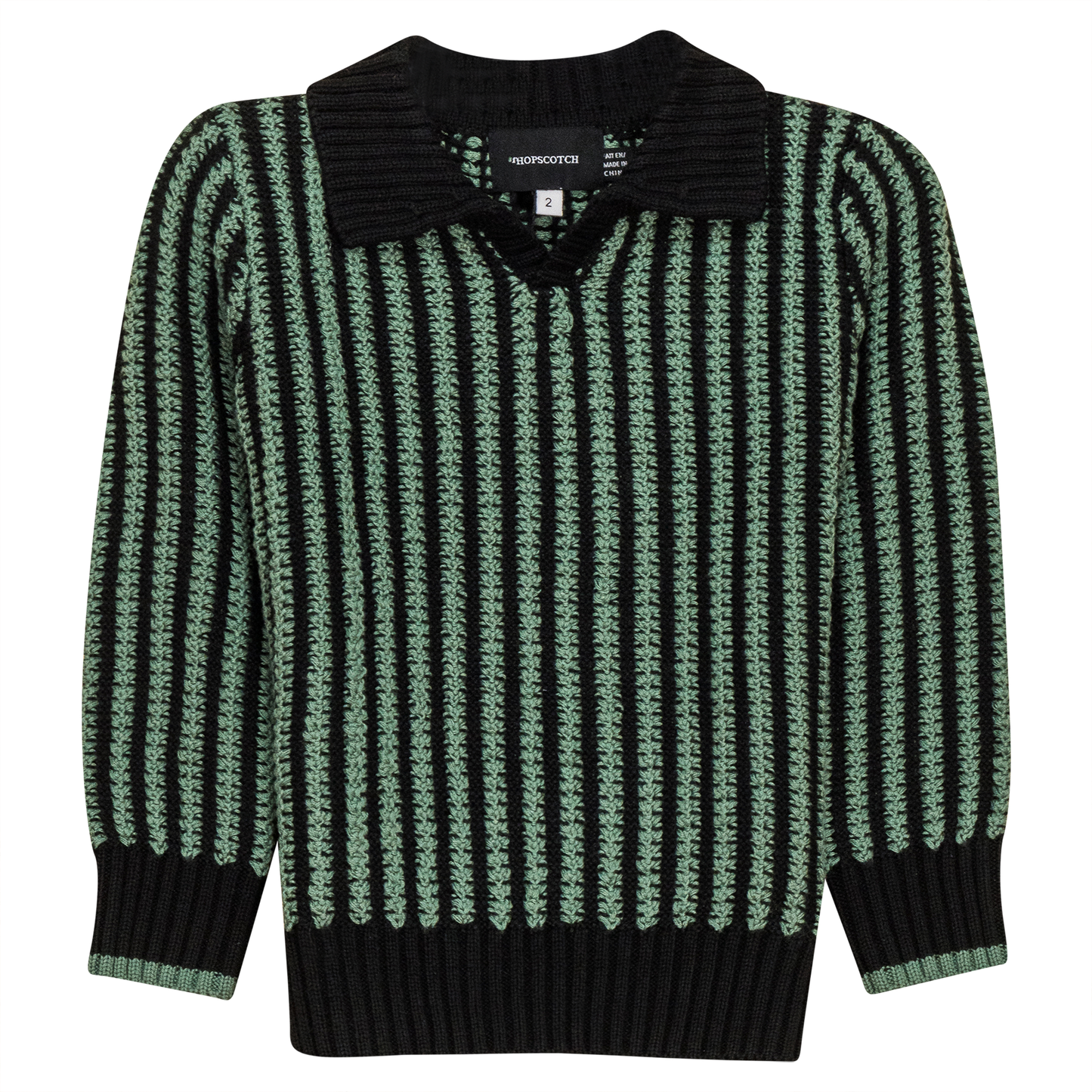 Stripe Textured Knit Sweater