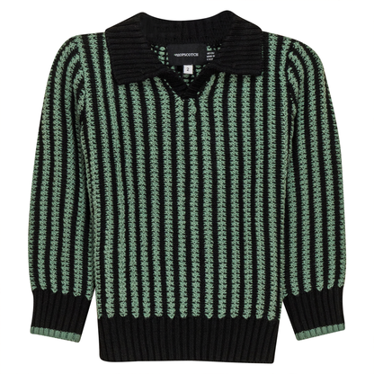 Stripe Textured Knit Sweater