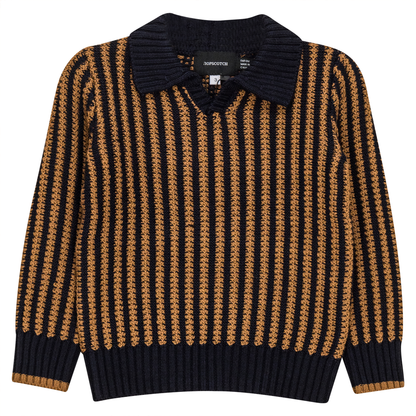 Stripe Textured Knit Sweater