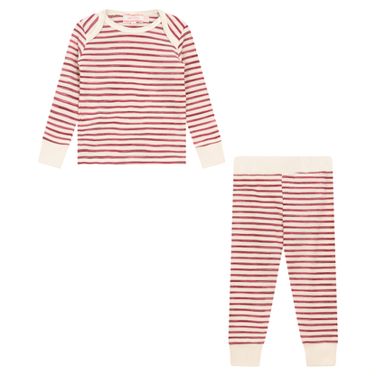 Stripe Waffle Knit 2Pc Set
