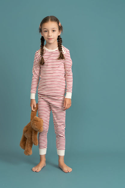 Stripe Waffle Knit 2Pc Set