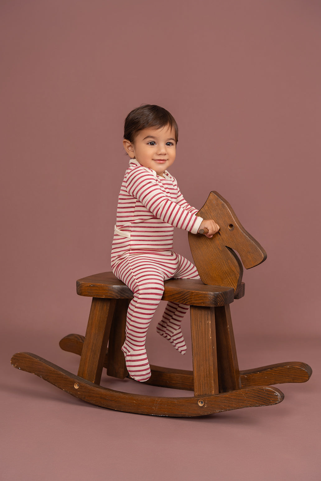 Stripe Waffle Knit Onesie
