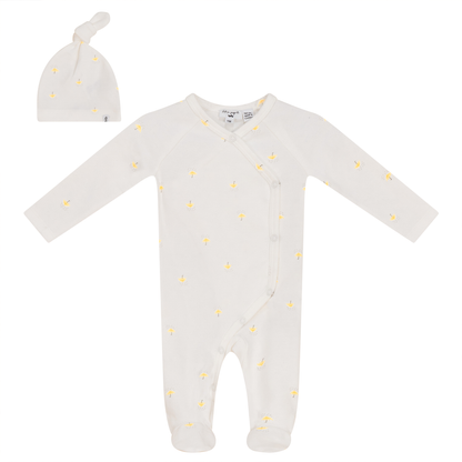 Umbrella Print Onesie with Hat