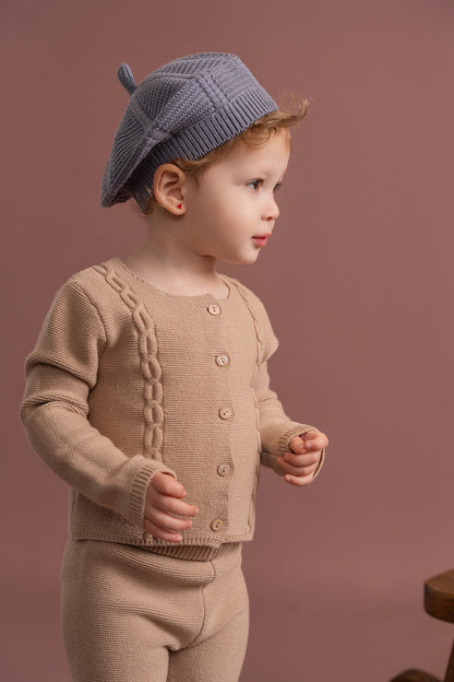 Garter Knit 2Pc Set