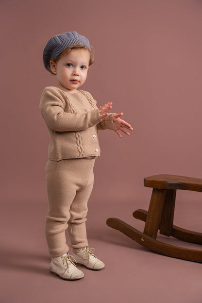 Garter Knit 2Pc Set