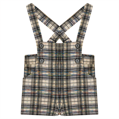Plaid Short Overall