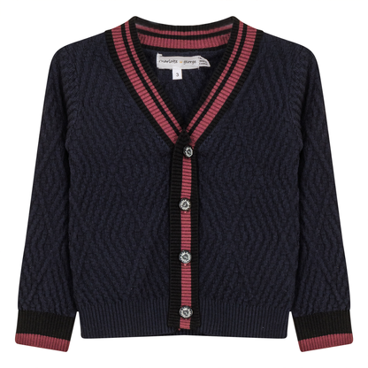 Diamond Textured Knit Cardigan