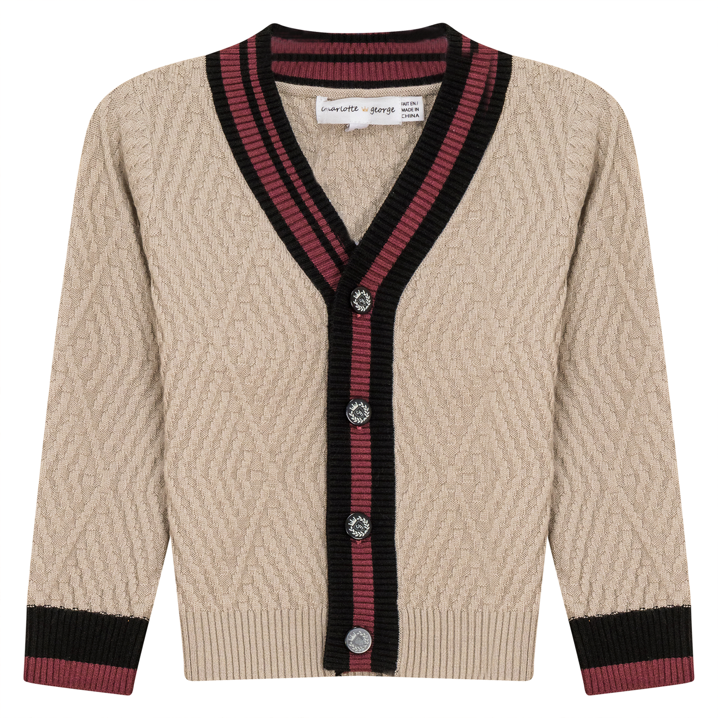 Diamond Textured Knit Cardigan