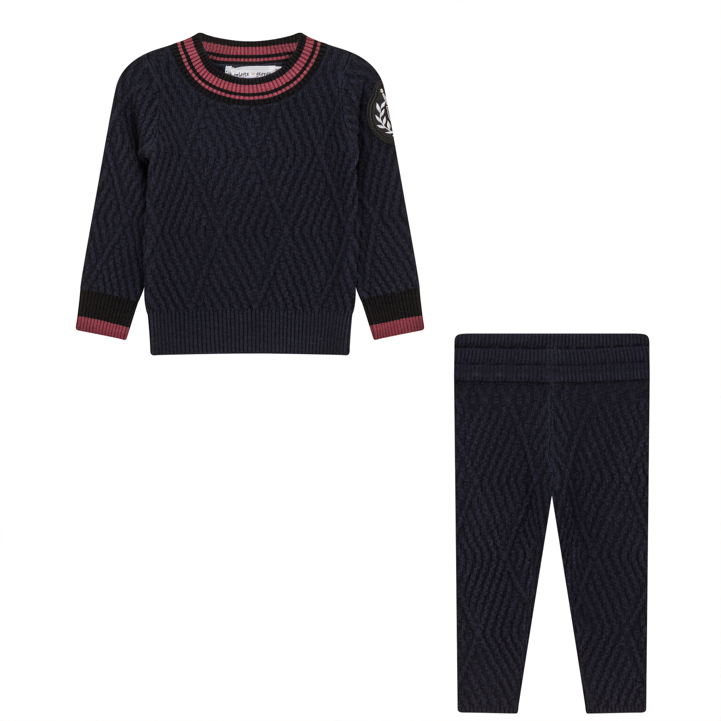 Diamond Textured Knit 2Pc Set