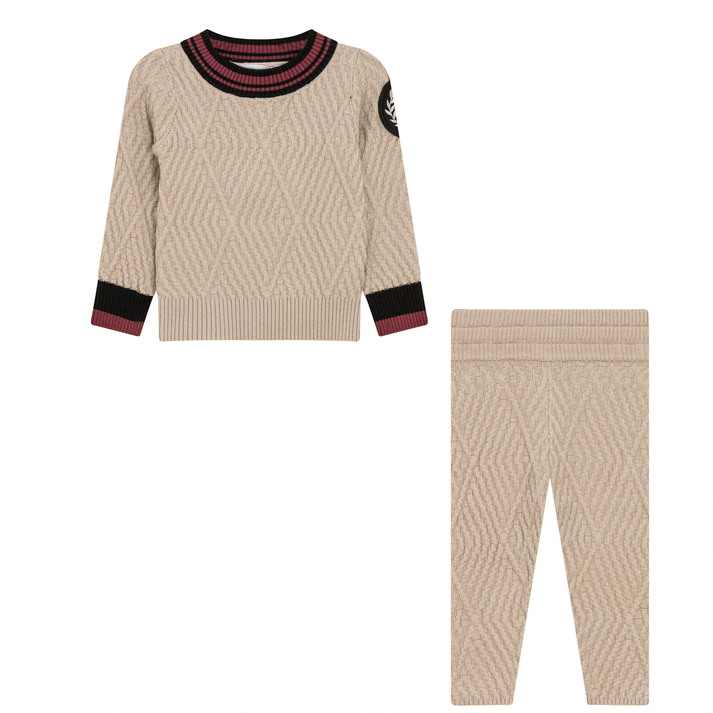 Diamond Textured Knit 2Pc Set