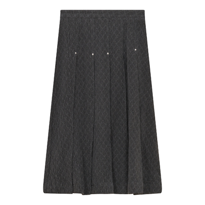 Woven Jacquard Pleated Skirt