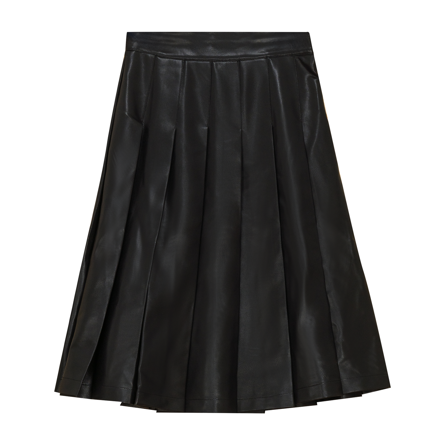 Leather Knife Pleats Skirt