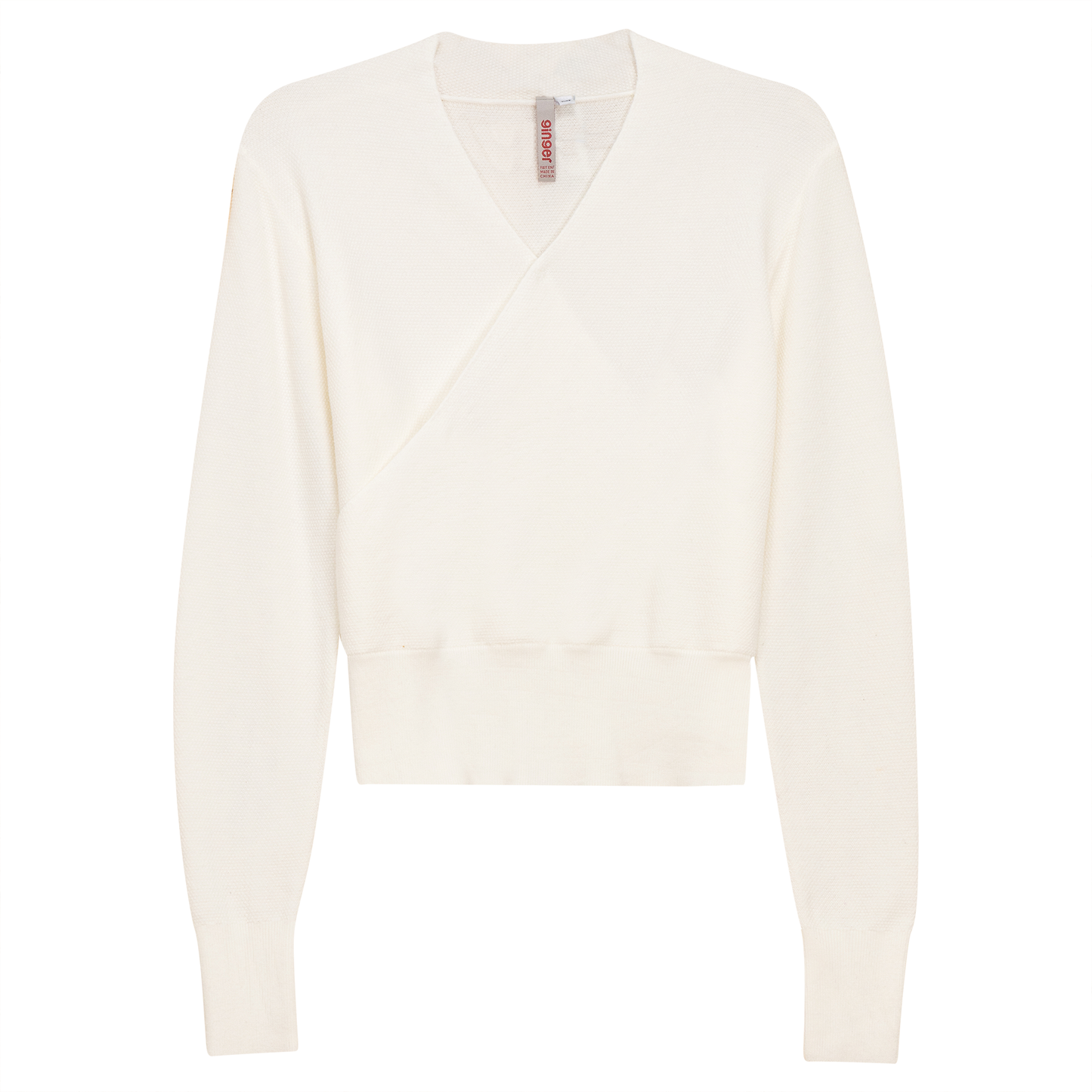Textured Knit Wrap Top