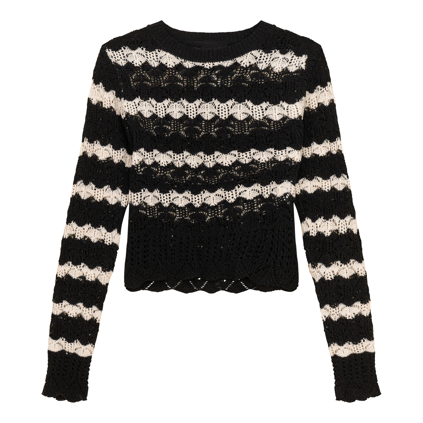 Cable Knit Lace Top