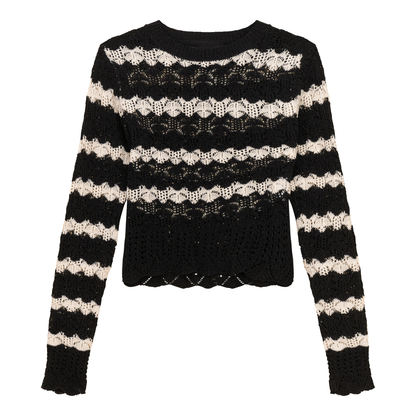 Cable Knit Lace Top