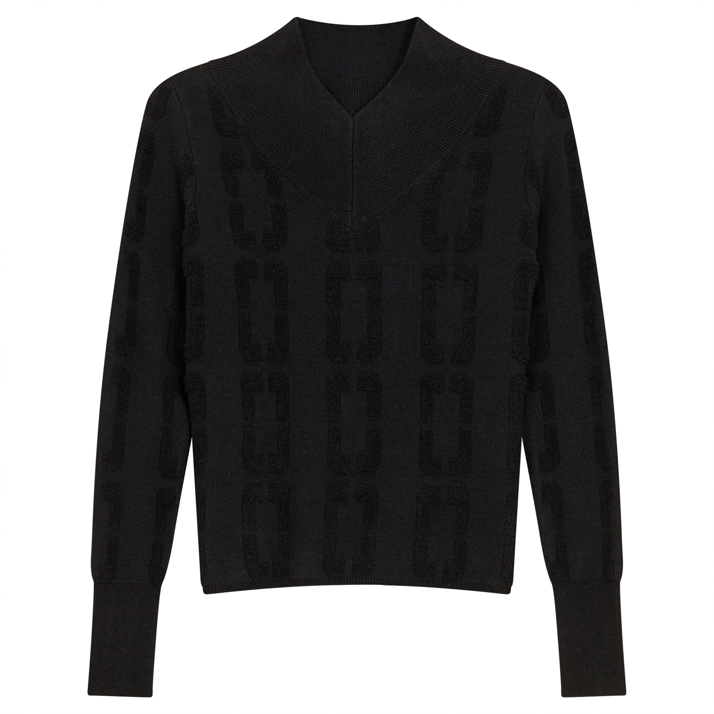 Chain Jacquard Knit Top