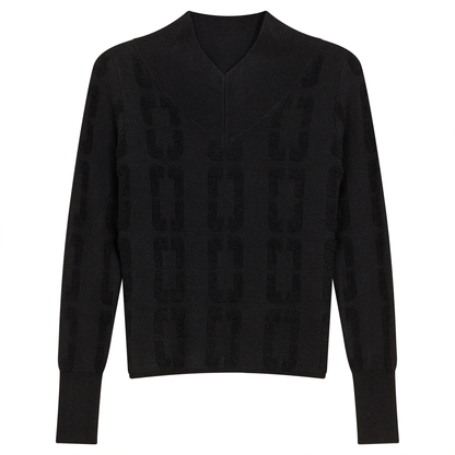 Chain Jacquard Knit Top