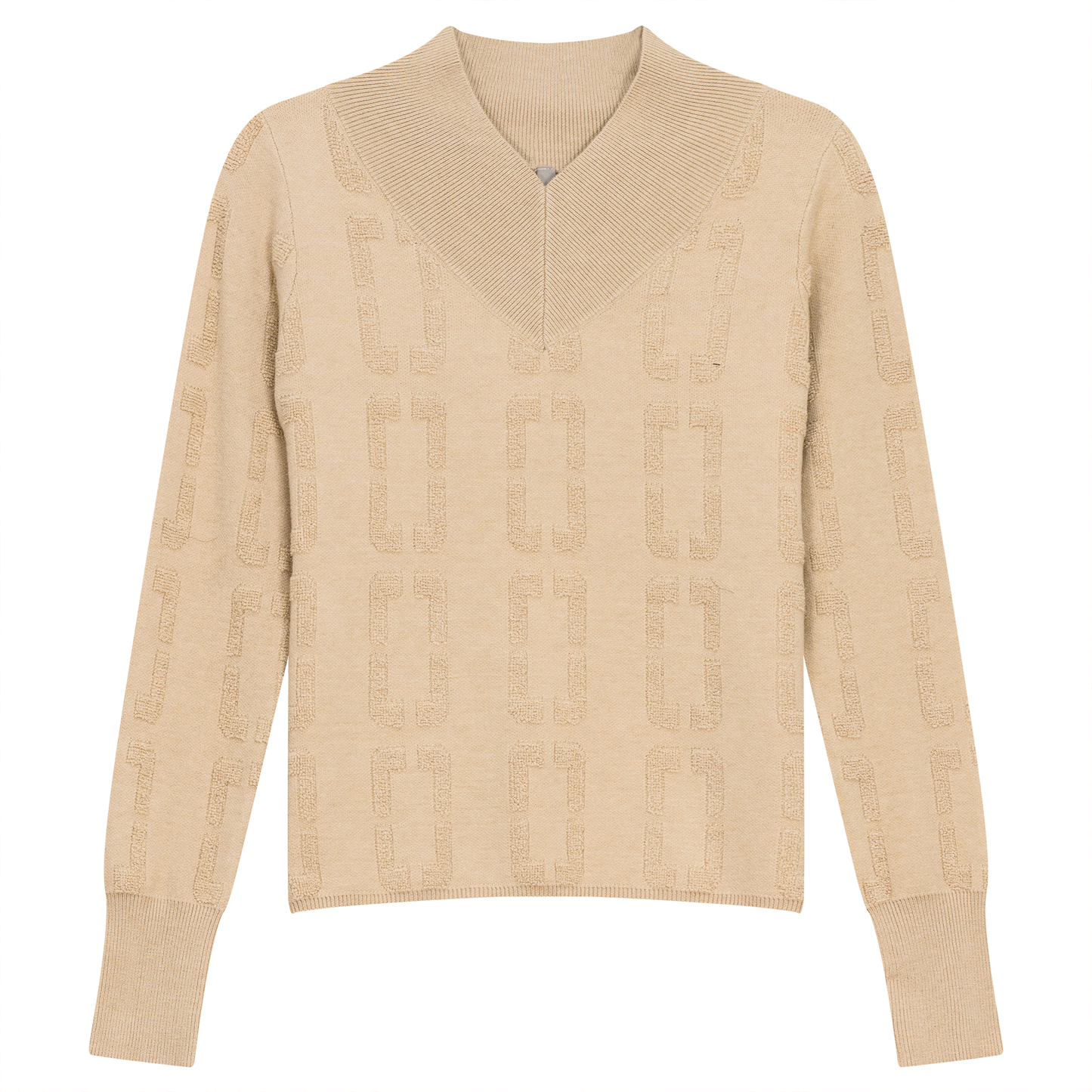 Chain Jacquard Knit Top