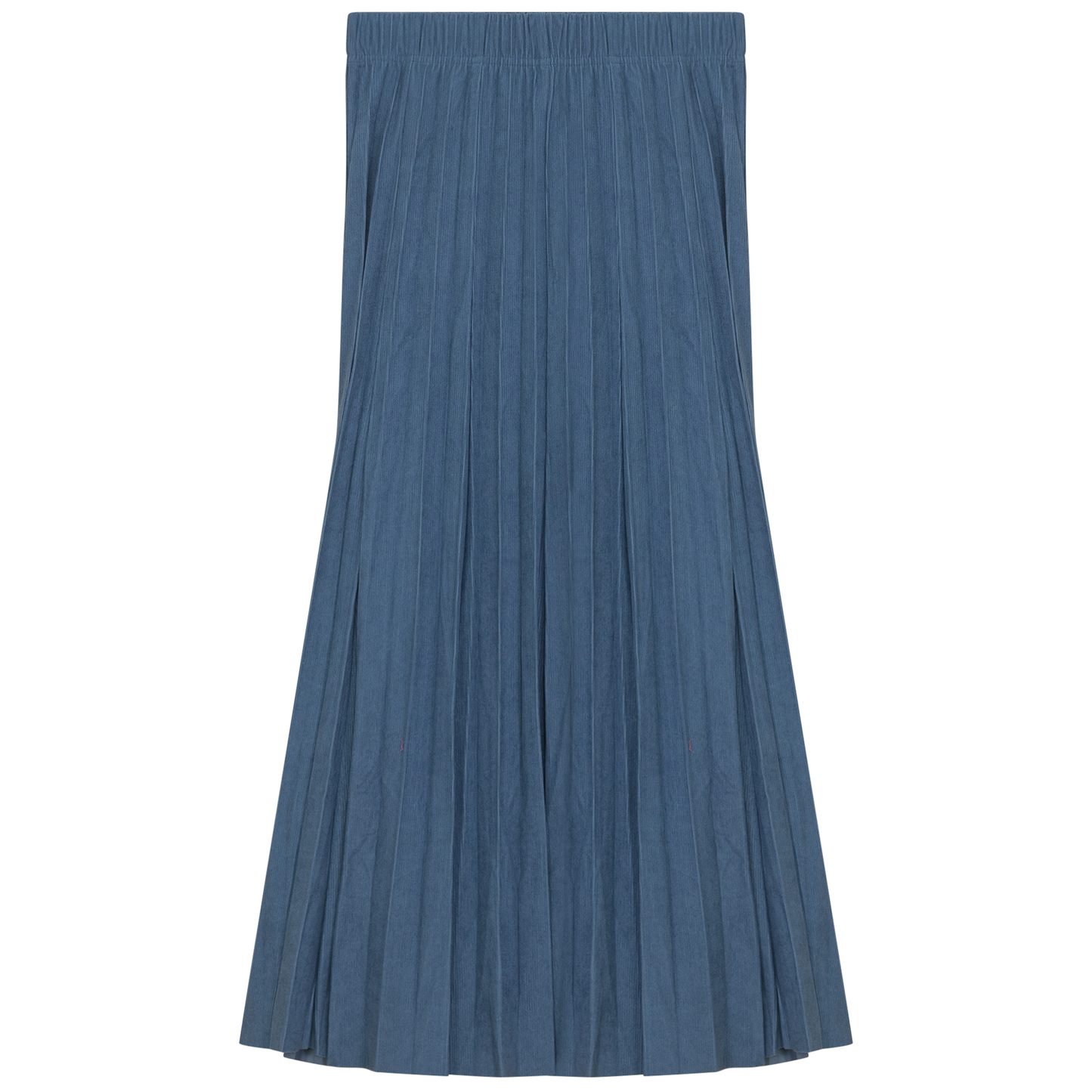 Corduroy Crinkle Pleated Midi Skirt