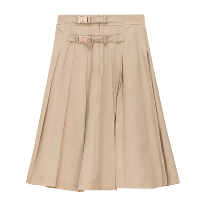 Pleated Skirt with Belt