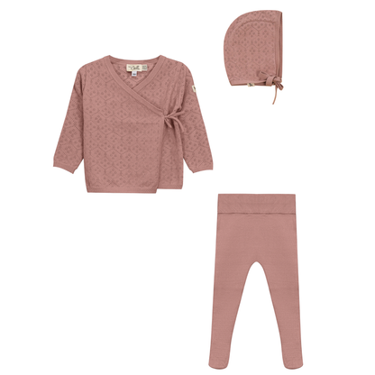 Pointelle Knit 3Pc Set